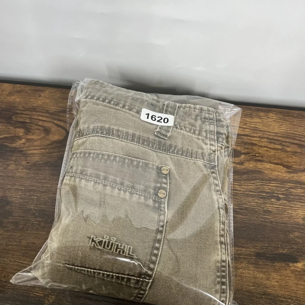 Kuhl Pants Mens 38x32 Brown Outkast Canvas Cargo Outdoor Workwear Hiking